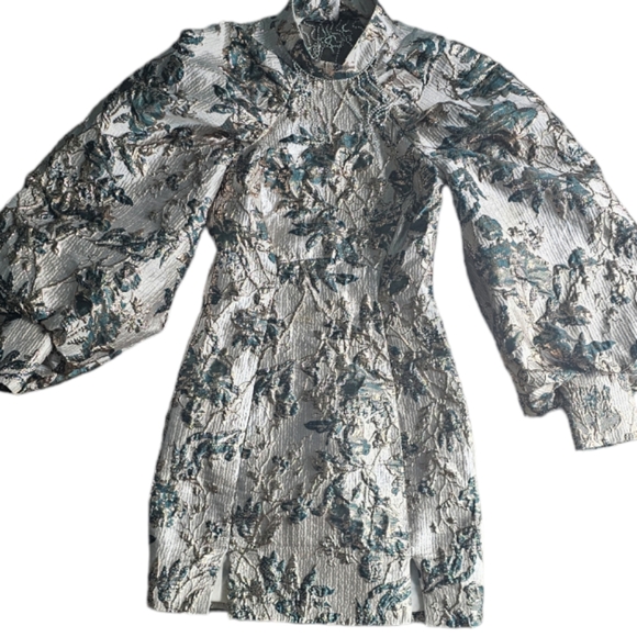 Floral Puff Sleeve Mini Dress - Picture 5 of 7